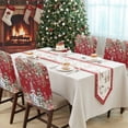 thumbnail image 4 of Winter Gnome Chair Covers Set of 8 Christmas Tree Leaves Flower Snowflake Ball Red Chair Back Covers Stretch Removable Washable Slipcovers Protector for Dining Room Kitchen Party Decor, 4 of 5