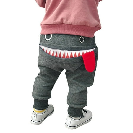 

Zlekejiko Cartoon Baby Children Girls Trousers Tongue Boys Pants Pants Kids Boys Outfits&Set