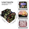thumbnail image 3 of American Flag Double Layered Insulated Lunch Bag with Two Compartments for Hand Carrying - Large Capacity Refrigerated Meal Bag, 3 of 6