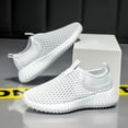 thumbnail image 5 of Children Sports Shoes Kids Mesh Sneakers Breathable Lightweight Comfortable Athletic Footwear for Everyday Running Walking Outdoor Play,Color:White,Size:28, 5 of 8