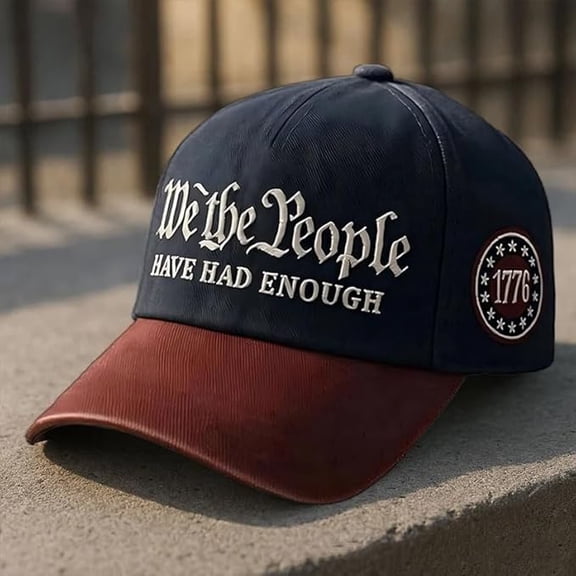 We The People Baseball Cap Have Had Enough 1776 Star Badge Hat Adjustable for Men Women(Q)