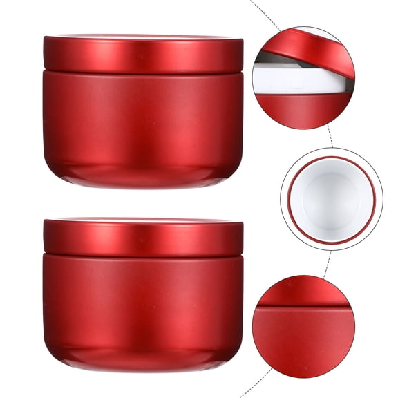 ELAYARD 10Pcs Red Tea Storage Canisters Tinplate Tea Leaf Jars for Home and Party Use