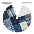 thumbnail image 2 of Rateoe Indigo Patchwork Quilt Print Christmas Tree Skirt 30" for Xmas Holiday New Year Party Circle Tree Mat Ornaments Decoration, 2 of 7