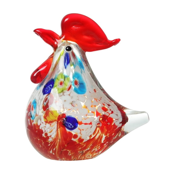 1pcs Crystal Chicken Figurine Collection Animal Paperweight Table Centerpiece
