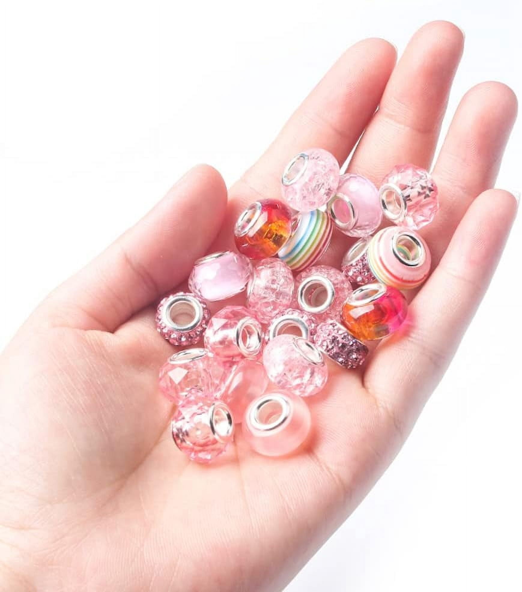 Charm Bracelet Making Kit, Girls Jewelry Making Kit Gifts for Ages 6 7 8 9 10 11 12 Crafts for Girls Perfect Girls Toy,Christmas Gifts for Gilrs (Pink)