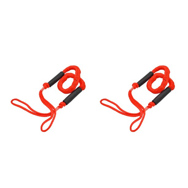 Advancent Kayak de polietileno de 1,22 M, bote de remos de PVC, línea de muelle de cuerda elástica, accesorios Rojo 2piezas Advancent CBP188973