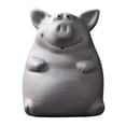 thumbnail image 1 of Cerdo de arcilla de cerámica Mini té mascota estatuilla decoración adorno de mesa accesorios Adorable decorativo Kung Fu té mascota modelo para jardín Negro BLESIY Escultura de cerdo, 1 of 8