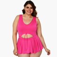 thumbnail image 4 of Traje de baño con faldilla (talla extra), modelo 7503 (Fiusha) fucsia 36 Roman Fashion Traje de baño 7503, 4 of 6