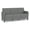 Gray, variant on Siena 3-Seat Lounge Reception Waiting Tandem Seating / Black Steel Legs / Blue