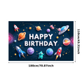 thumbnail image 2 of Space Theme Birthday Party Banner for Kids Space Exploration Galaxy Celebration Indoor Decoration, 2 of 7