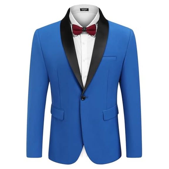 COOFANDY MENS TUXEDO JACKET WEDDING SUIT JACKET SLIM FIT BLAZER - M - ROYAL BLUE