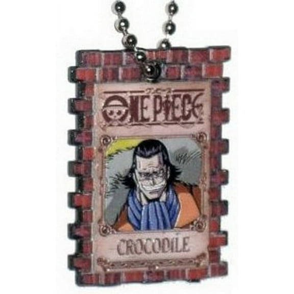 One Piece Wanted Portrait Crocodile Charm Keychain