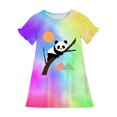 thumbnail image 3 of RXIRUCGD 2025 Vêtements d'Été pour Enfants 3-12 Ans Mode Imprimée Pyjama Rêveur Mi-Mollet Chemise de Nuit, 3 of 3