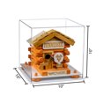thumbnail image 2 of Versatile Clear Acrylic Display Case - Medium Square Box with Orange Risers and White Base 10" x 10" x 10" (A028-OR), 2 of 2