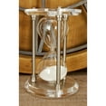 thumbnail image 3 of DecMode 6" x 9" Silver Metal Hourglass Sand Timer with Acrylic Base, 1-Piece, 3 of 8