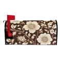 thumbnail image 2 of Yayeee Mailbox Cover Magnetic Large Size Post Box Cover Wrap Decor, Brown Floral, 2 of 9
