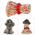 thumbnail image 2 of Vestido de flores de colores para perros pequeños y gatos, ropa suave para mascotas, ropa de uso diario y para bodas de princesas pequeñas y peludas, 2 of 8