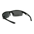 thumbnail image 4 of Xloop Baseball Half Rim Sport Warp Around Plastic Sunglasses All Black, 4 of 4