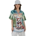 thumbnail image 4 of Merry Christmas Santa Reindeer Antlers Bulldog Sleigh Xmas Winter Holiday Hawaiian Shirt Breathable Summer Unisex Merch Dog Lover Gifts Idea - 00023, 4 of 6