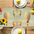 thumbnail image 4 of Sky Table Runner, Hot Air Balloon Kitchen Table Runners Dress Scarves for Table Decorations Party/Restaurant/Indoor Outdoor Use, 13x120in, 4 of 9