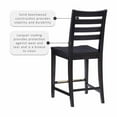 thumbnail image 5 of Riverbay Furniture Transitional Beech Wood Set of Two Counter Stools in Black, 5 of 14