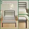 thumbnail image 4 of Napcenter 12 inch Twin XL Bed Frame Platform with Headboard and Footboard, Heavy Duty, No Box Spring Needed, Easy Assembly, Black, 4 of 9