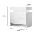 thumbnail image 2 of Casual White Drawer Nightstand | LED Lights for Bedroom and Sofa Side | Create a Cozy and Organized Space, 2 of 2