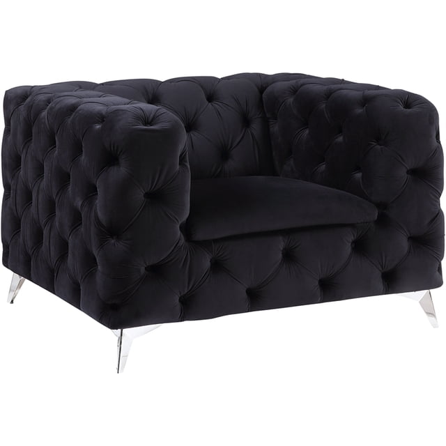 ACME Phifina Button Tufted Velvet Upholstery Chair in Black