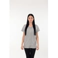 thumbnail image 2 of USBD Crew Neck Post Mastectomy Shirt with Drain Pockets Color: Gray, Size: Medium, 2 of 6