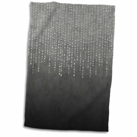 3dRose Image of Silver Shimmering Rhinestones On Grey Background - Towel  15 by 22-inch (twl_274843_1)