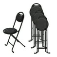 thumbnail image 5 of 4pcs Folding Stool with Back，Portable Cushioned Padded Chairs for Outdoor Indoor Kitchen Shop Cafe, 5 of 8