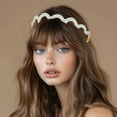 thumbnail image 5 of Retro High Skull Pearl Headband, Satin Vintage High Cranium Artificial Pearl Headbands, Wedding Party Elegant Braided Pearls Hearband with Teeth, Bridal Hair Hoop Rhinestones E4, 5 of 7