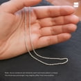 thumbnail image 4 of Amberta Italian 925 Sterling Silver Diamond Chain for Women - 1.7 mm Snow/Rock Silver Chain Necklace: 20 inch/ 50 cm Fine Silver Chain, 4 of 6