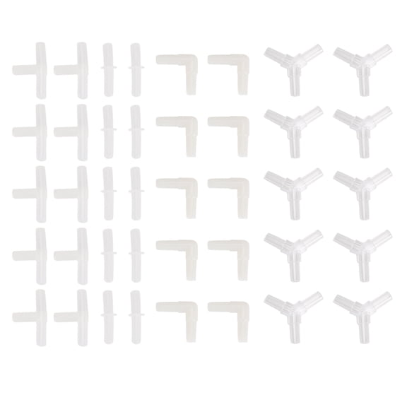 CHICIRIS Tube Accessories,Aquarium Air Pipe Accessories,Plastic Aquarium Air Pump Line Tubing Joints Fish Tank Air Tubing Connector Pipe Fittings