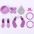 thumbnail image 2 of 【18 Piezas Púrpura】Para Xbox One Elite 2 Reemplazo Metal Mejorado Pick Thumb Grip Core Joystick Kit Accesorio (Púrpura), 2 of 9