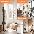 thumbnail image 6 of Coat Rack Stand with 3 Height Options and 8 Hooks Wooden Freestanding Coat Rack for Home, Office, Entryway, Hallway, 6 of 8