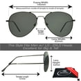 thumbnail image 2 of proSPORT Big and Tall Polarized Aviator Oversized Extra Large Wide Fit Men Sunglasses, 2 of 6