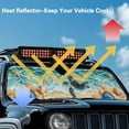 thumbnail image 5 of Uorisanigo Windshield Sun Shade Beach Turtle Shells Sunshade Compatible with Jeep Wrangler Rubicon Sahara TJ JK JKU 2 Door & 4 Door, Foldable Windshield Sunshade Sun Visor Blocks UV Rays, 5 of 7