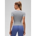 thumbnail image 2 of CRZ YOGA Softembrace High Neck Tops for Women Soft Casual Shirts Basic Short Sleeve T-Shirt, 2 of 6