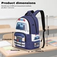thumbnail image 7 of Xoenoiee Police Car Print Backpacks School Bag for Boys Large Capacity Bookbag Shoulder Bags Kids Back to School Gift Travel Daypack Satchel with Side Pockets, 7 of 7