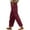 Red, variant on BILIKEYU Women's Summer High-Waisted Cotton-Linen Wide-Leg Trousers, Women's Cotton-Linen Blend Trousers, Women's Elastic Waist Cotton-Linen Trousers