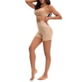 thumbnail image 2 of INSPIRE CHIC Women's High Waisted Boyshorts Underwear Soft Stretch Seamless Control Panties for Under Dresses M Beige, 2 of 5