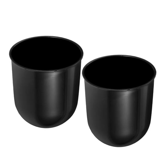 2-Pack Black Toilet Brush and Holder Set, Bathroom Cleaning System with Compact 9.5 x 8.5 x 8.5 cm Design for Easy Use