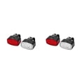thumbnail image 2 of Naiovety 2 luces para bicicleta, lámpara para manillar, suministros para ciclismo, faros para bicicletas, tira trasera, equipo para exteriores, rojo+blanco Luz delantera + trasera 2piezas, 2 of 6