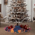 thumbnail image 4 of Bingfone Christmas Tree Skirt Mat Christmas Decoration Interior 48" -Neon Rabbit In Archway, 4 of 6