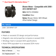 thumbnail image 2 of Blower Motor - Compatible with 2008 - 2013 INFINITI G37 2009 2010 2011 2012, 2 of 2