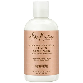 SheaMoisture Curl Enhancing Style Milk, Coconut and Hibiscus Frizz Control Sule Free 8, oz