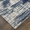 thumbnail image 3 of Feizy Eastfield Modern Abstract, Blue/Ivory, 3' x 5' Accent Rug Sheen Handmade Casual Distressed Floor Rug for Living room Bedroom, 3 of 8