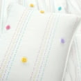 thumbnail image 2 of Lush Decor Rainbow Pom Pom And Stripes Quilt Set, 2 Piece Set, Twin XL, White & Rainbow - Fun & Colorful Kids Bedding Set - Rainbow Quilt For Teen Dorm Decor - Striped Quilt - Girls Bedroom Decor, 2 of 10