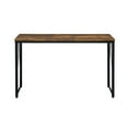 thumbnail image 4 of Rustic Industrial 47" Writing Desk - Weathered Oak & Black Metal, Rectangular Home Office Desk. Durable Particle Board Top. Perfect for Office., 4 of 5